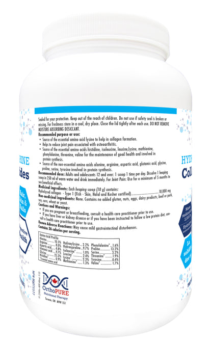 OrthoPure Hydrolyzed Marine Collagen Peptides 600g