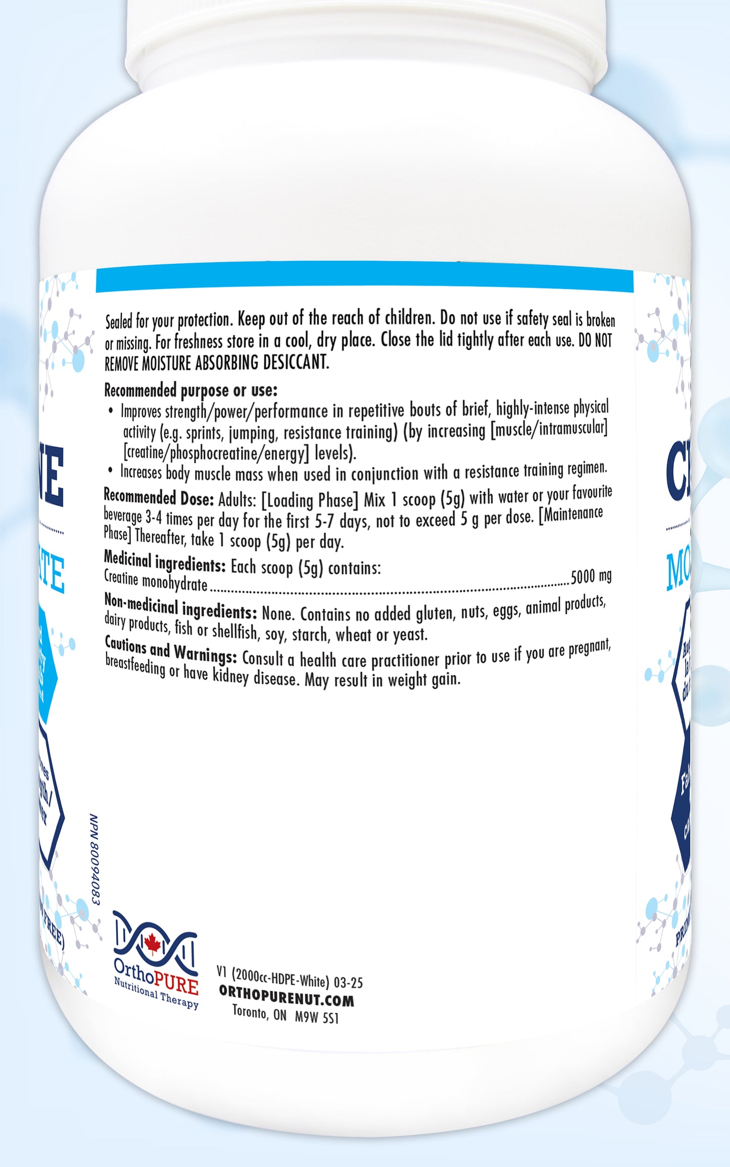 OrthoPure Creatine Monohydrate - 900g